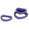 Loveline Lot de 2 Cockrings Coeur Silicone Purple Storm Diamètre 35mm